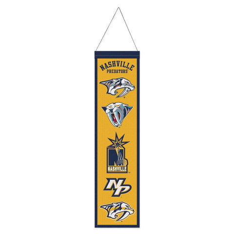 Nashville Predators Banner Wool 8x32 Heritage Evolution Design Special Order