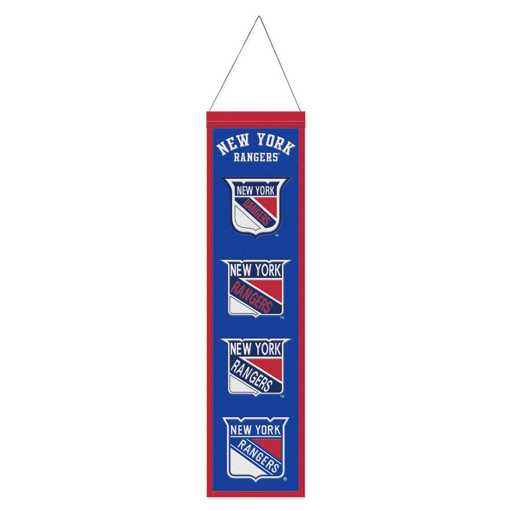 New York Rangers Banner Wool 8x32 Heritage Evolution Design Special Order
