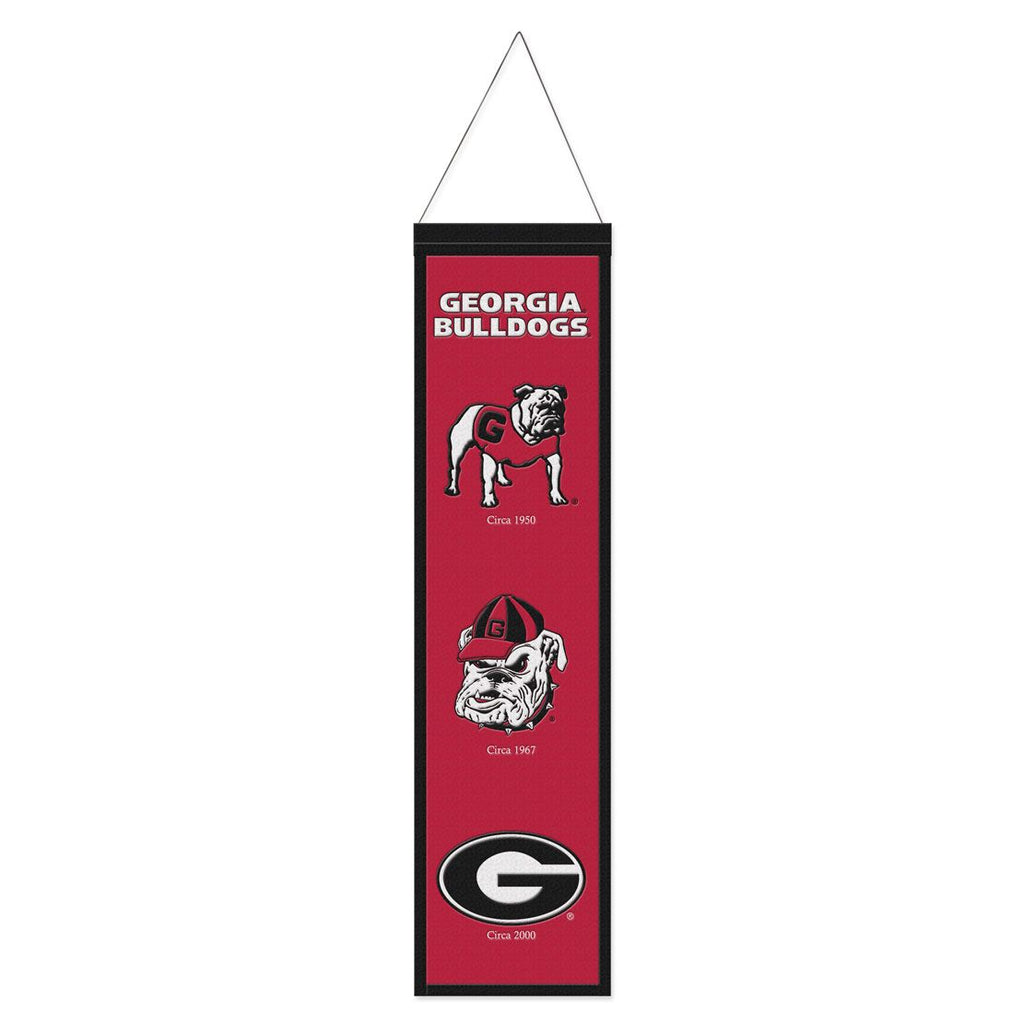 Georgia Bulldogs Banner Wool 8x32 Heritage Evolution Design