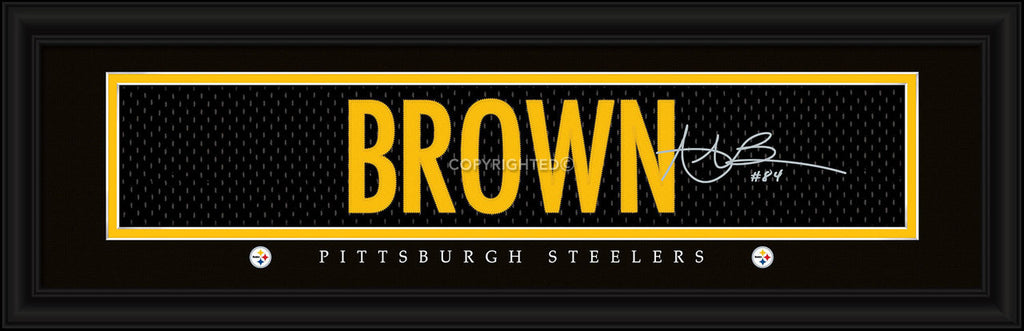 Pittsburgh Steelers Antonio Brown Print Signature 8"x24"