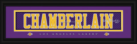 Los Angeles Lakers Wilt Chamberlain Print Signature 8"x24"