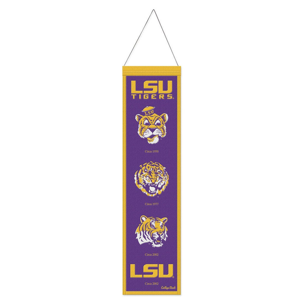LSU Tigers Banner Wool 8x32 Heritage Evolution Design Special Order
