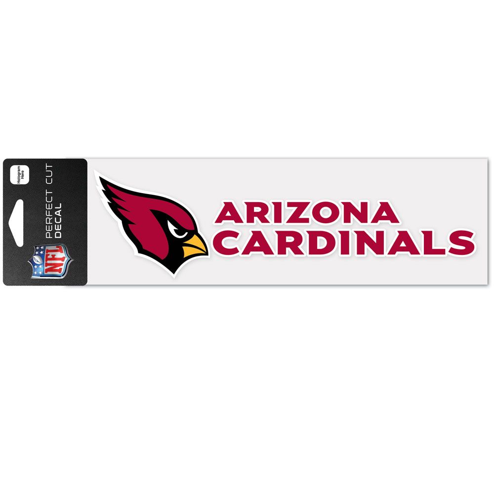 Arizona Cardinals Decal 3x10 Perfect Cut Wordmark Color
