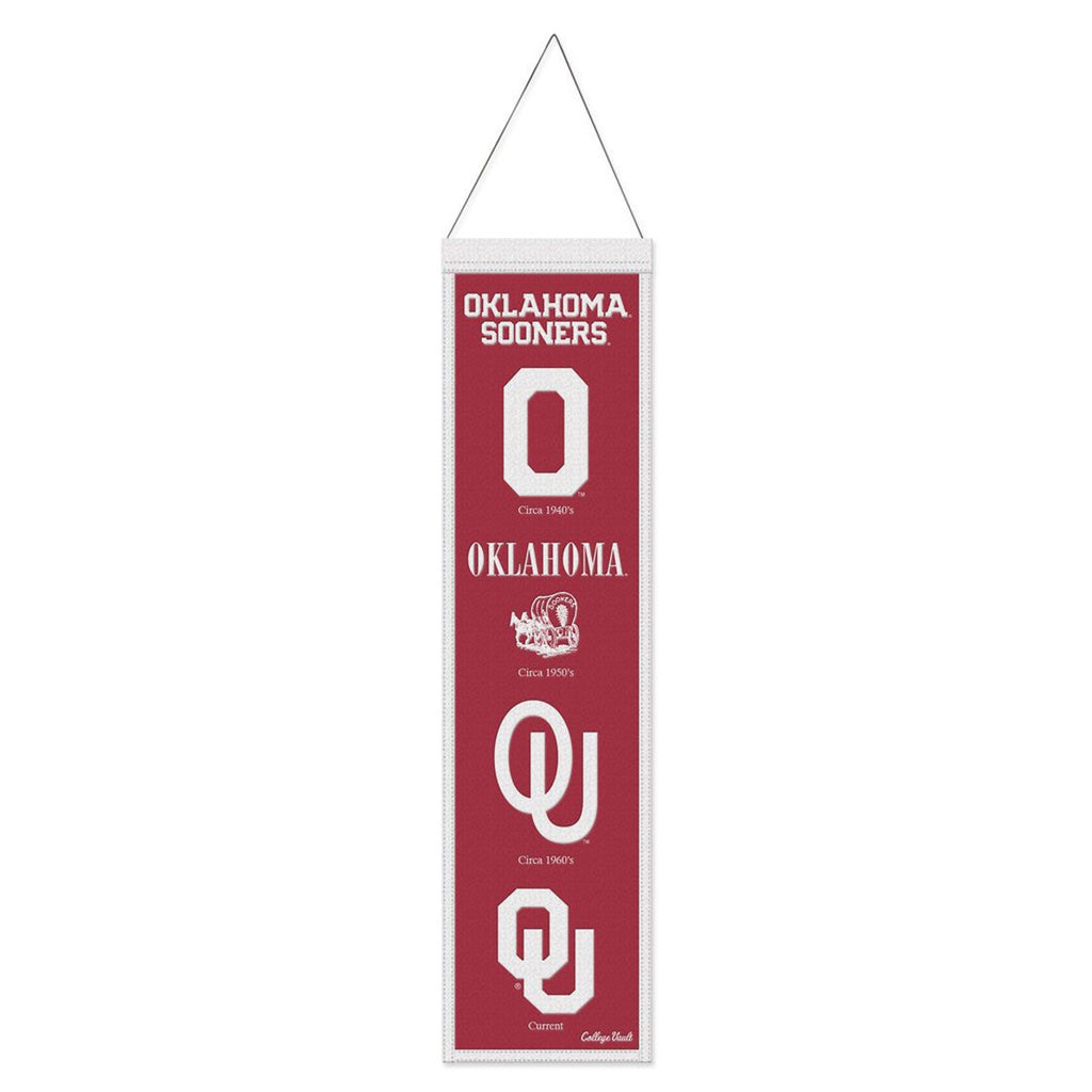 Oklahoma Sooners Banner Wool 8x32 Heritage Evolution Design