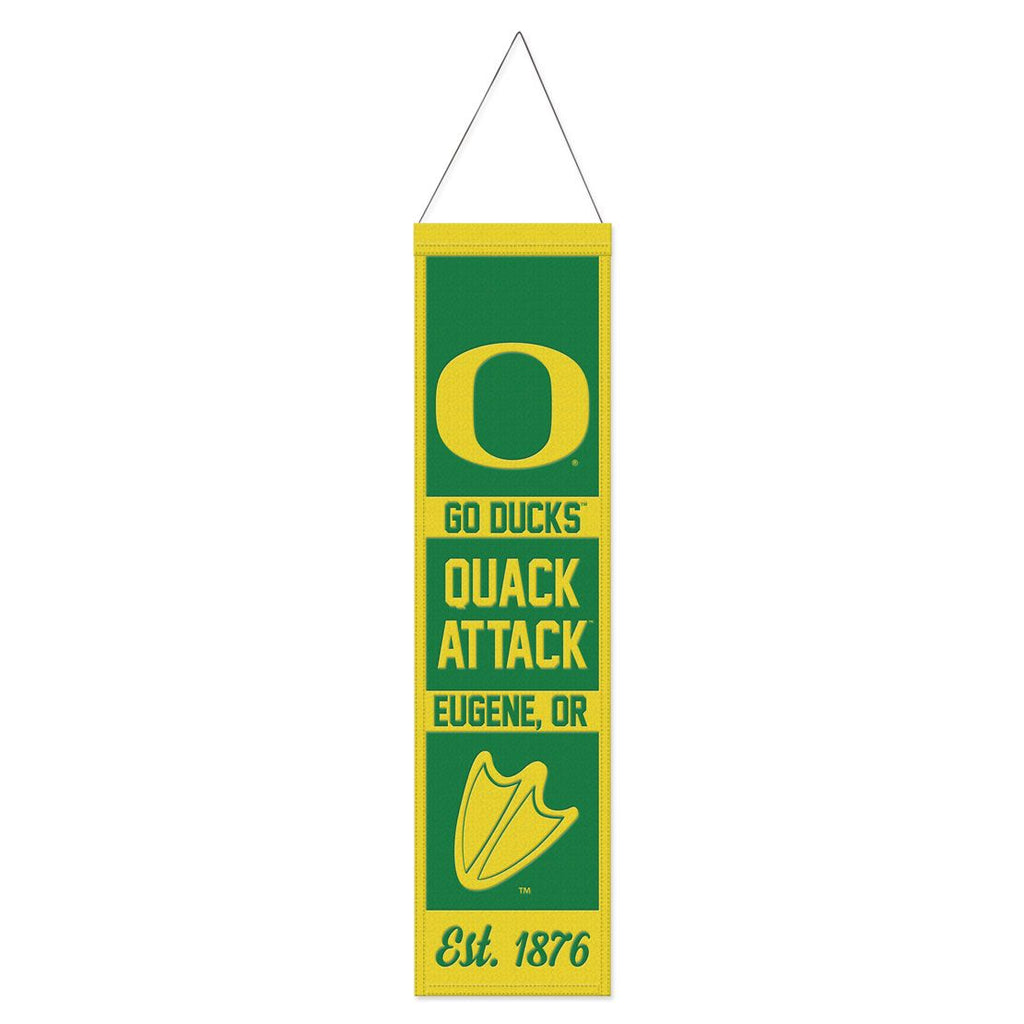 Oregon Ducks Banner Wool 8x32 Heritage Evolution Design Special Order