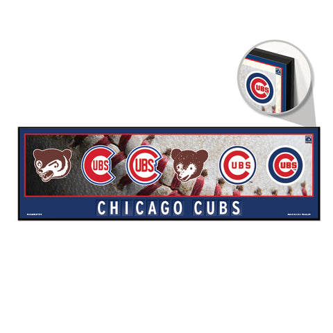 Chicago Cubs Sign 9x30 Wood Evolution