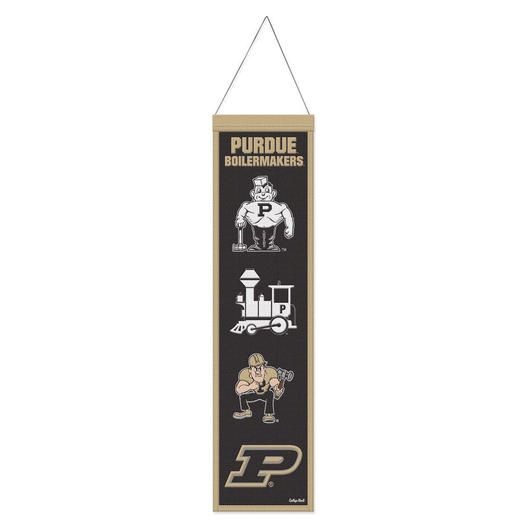 Purdue Boilermakers Banner Wool 8x32 Heritage Evolution Design Special Order