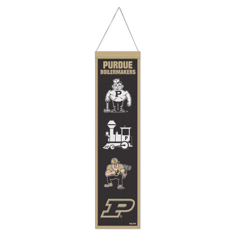 Purdue Boilermakers Banner Wool 8x32 Heritage Evolution Design Special Order