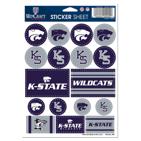 Kansas State Wildcats Decal Sheet 5x7 Vinyl