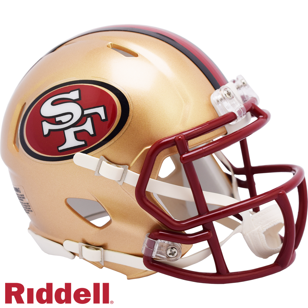 San Francisco 49ers Helmet Riddell Replica Mini Speed Style 1996 2008 T/B Periodic Restock