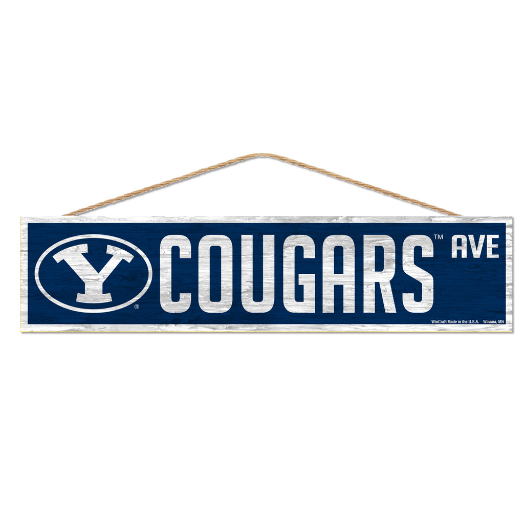 BYU Cougars Sign 4x17 Wood Avenue