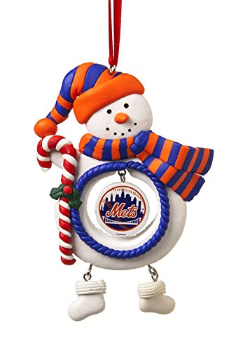 New York Mets Ornament Clay Dough Snowman Design