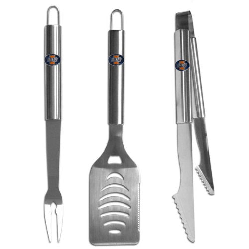 Illinois Fighting Illini Utensil Set Grilling BBQ Stainless Steel 3 Piece
