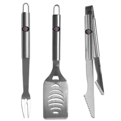 Illinois Fighting Illini Utensil Set Grilling BBQ Stainless Steel 3 Piece