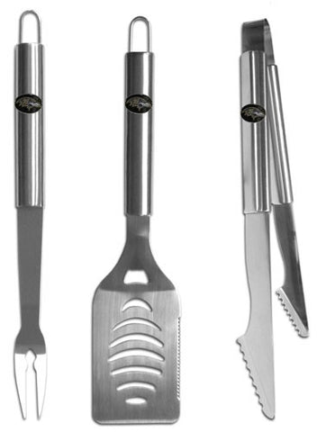 Baltimore Ravens Utensil Set Grilling BBQ Stainless Steel 3 Piece