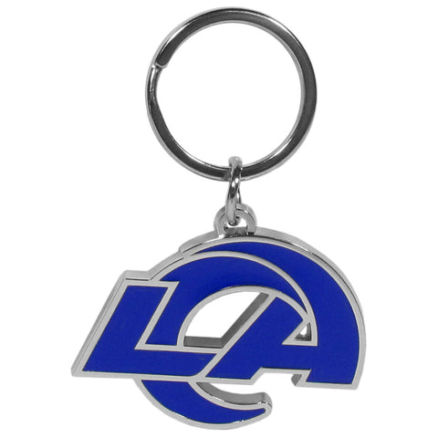 Los Angeles Rams Chrome Logo Cut Keychain