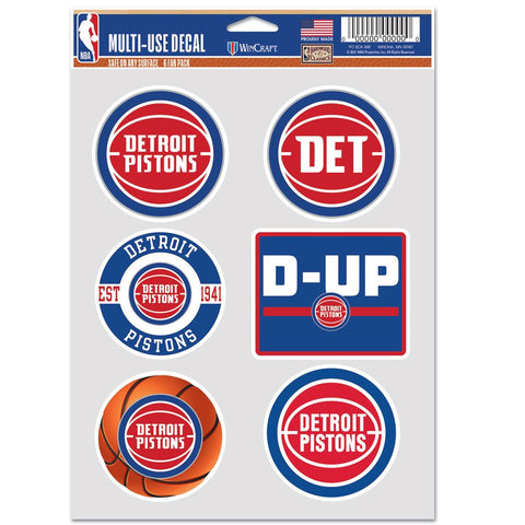 Detroit Pistons Decal Multi Use Fan 6 Pack Special Order