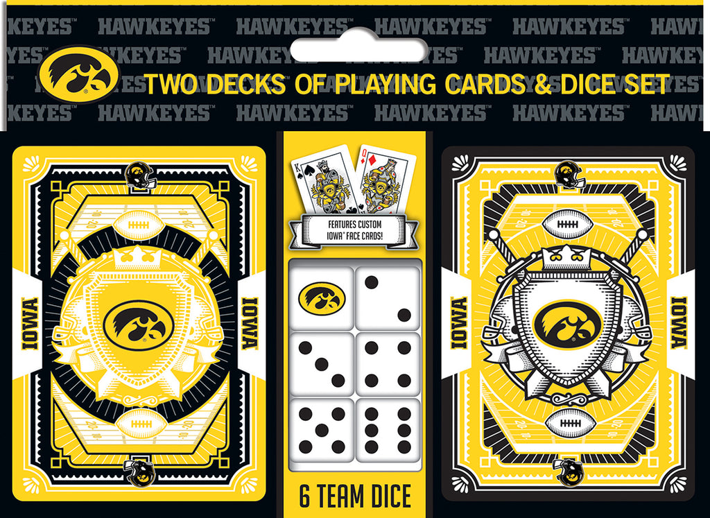 Iowa Hawkeyes Playing Cards and Dice Set