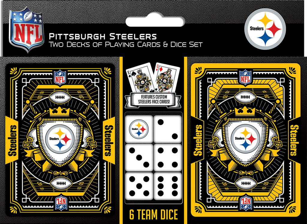 Pittsburgh Steelers Playing Cards and Dice Set