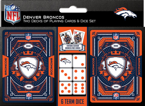 Denver Broncos Playing Cards and Dice Set