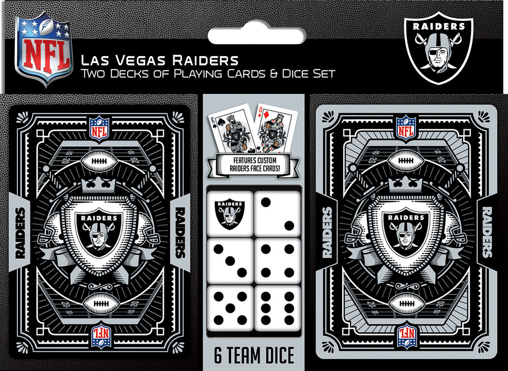 Las Vegas Raiders Playing Cards and Dice Set