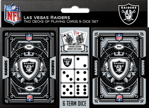 Las Vegas Raiders Playing Cards and Dice Set