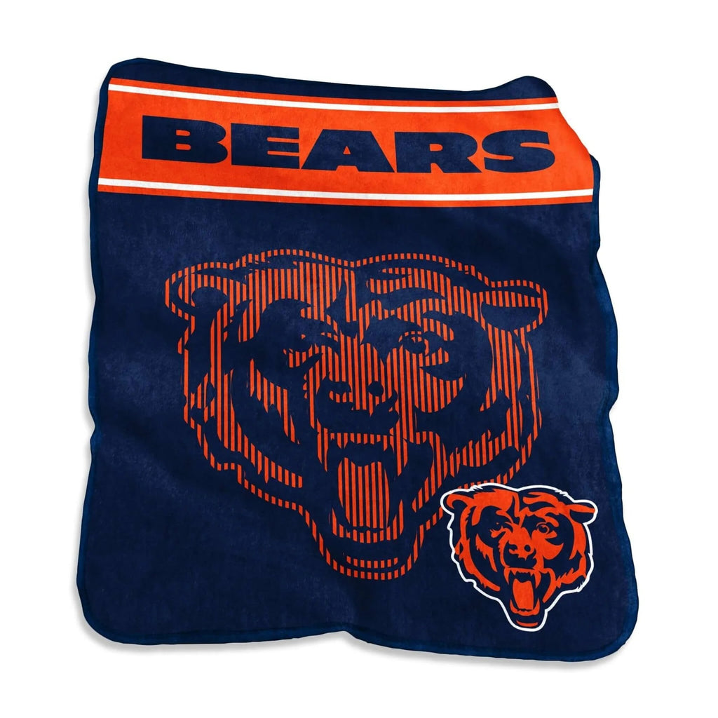 Chicago Bears Blanket 60x80 Raschel Throw