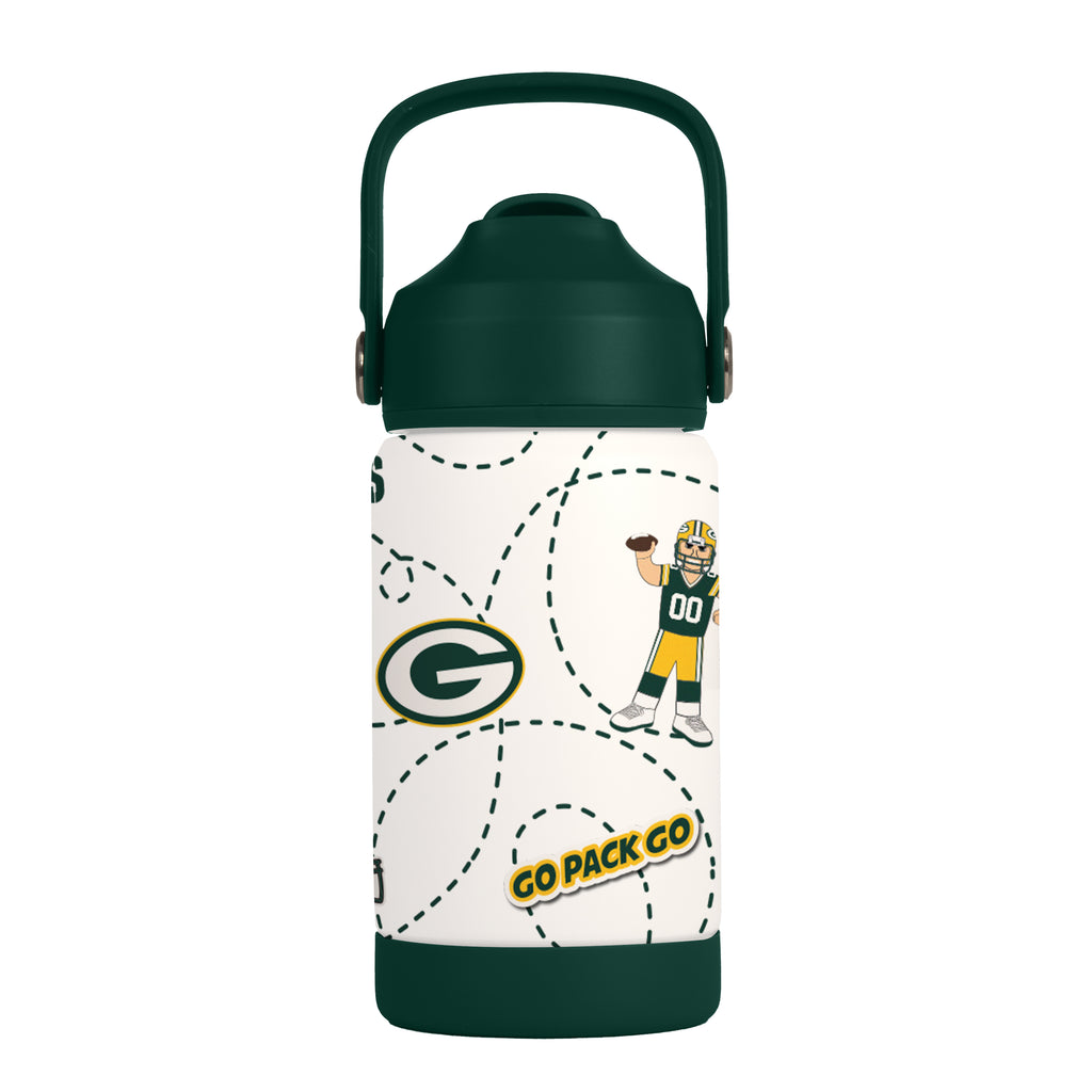 Green Bay Packers s Kids Bottle 12oz Stainless Steel Mascot