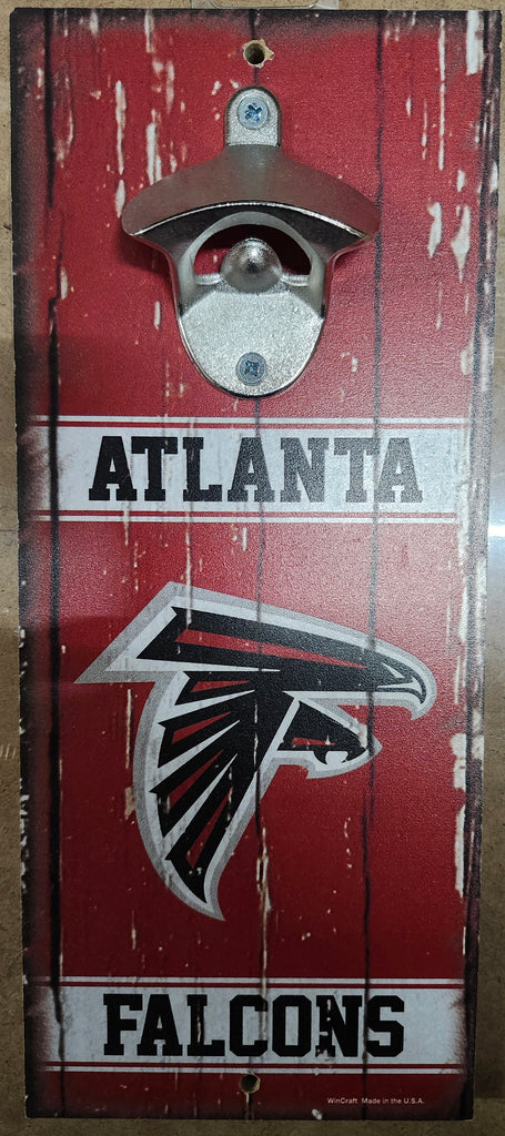 Atlanta Falcons Sign Wood 5x11 Bottle Opener Alternate
