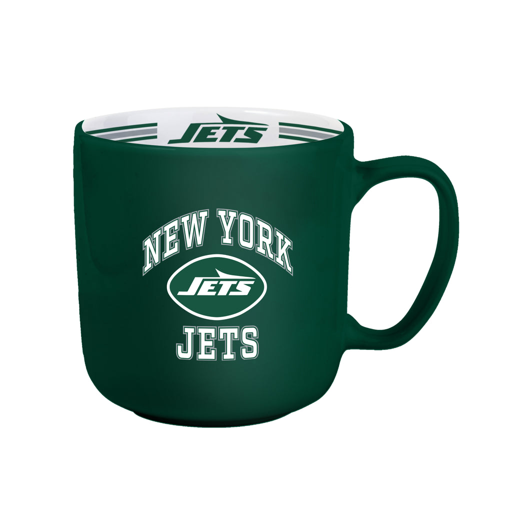 New York Jets Coffee Mug 15oz Stripe Design