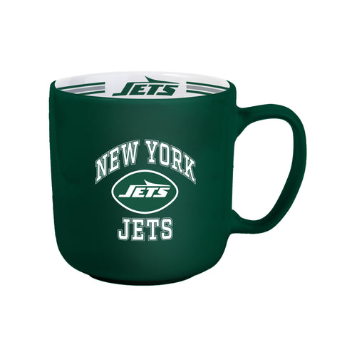 New York Jets Coffee Mug 15oz Stripe Design