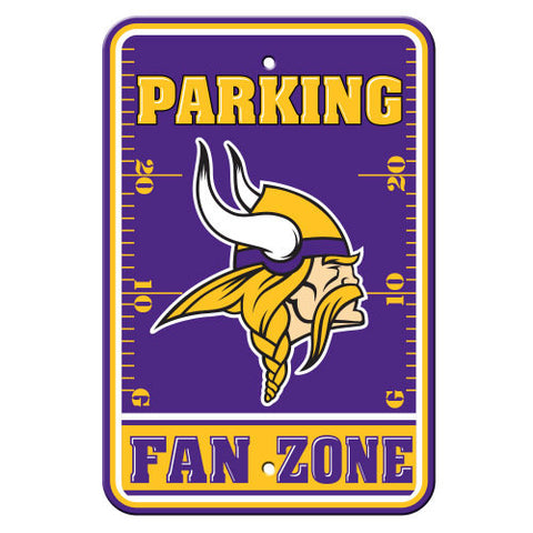 Minnesota Vikings Sign 12x18 Plastic Fan Zone Parking Style