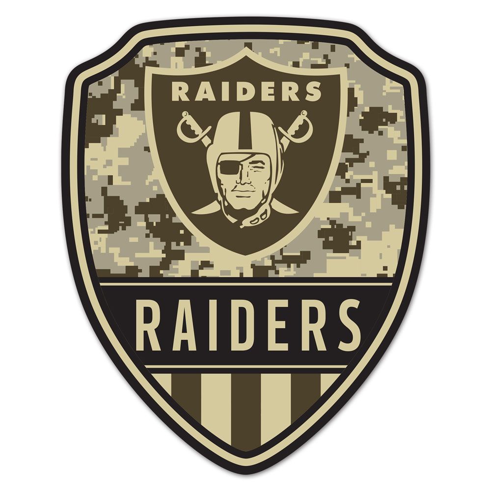 Las Vegas Raiders Sign Wood 11x14 Shield Shape