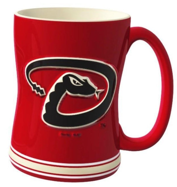 Arizona Diamondbacks Coffee Mug 14oz Sculpted Relief Team Color Special Order