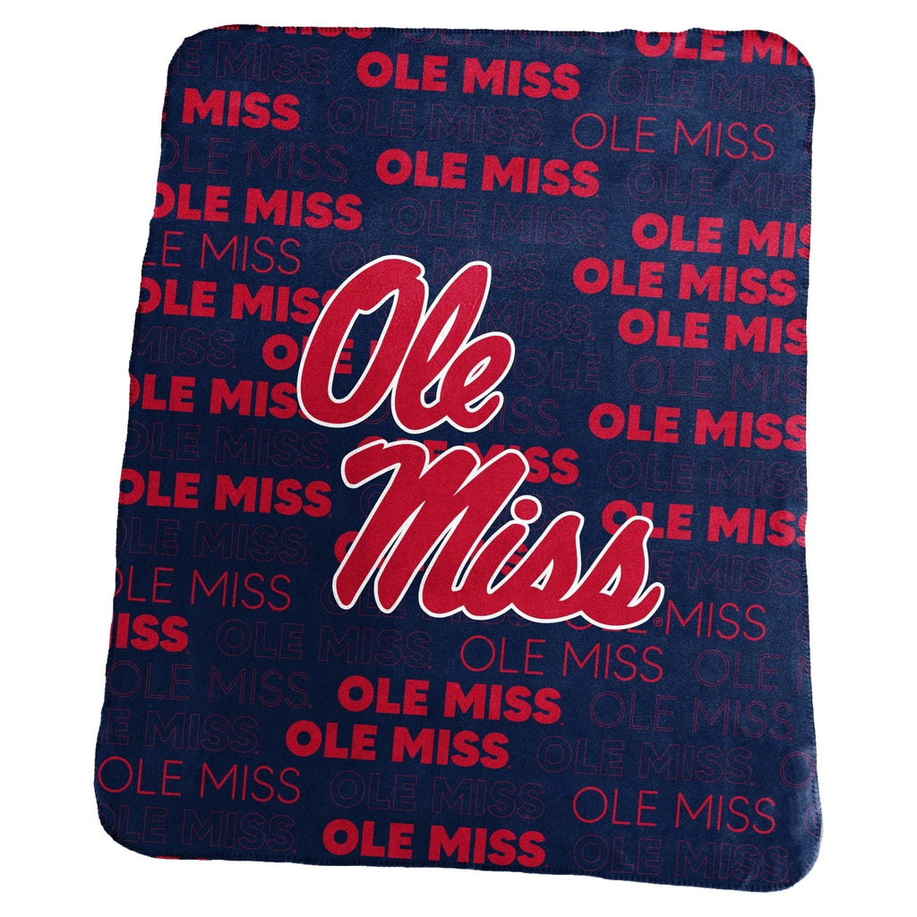 Ole Miss Rebels Blanket 50x60 Fleece Classic