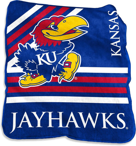 Kansas Jayhawks Blanket 50x60 Raschel Throw