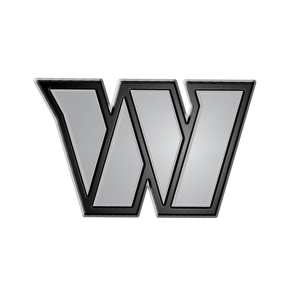 Washington Huskies Commanders Auto Emblem Silver Chrome
