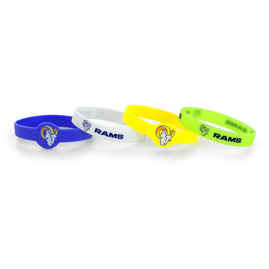 Los Angeles Rams Bracelets 4 Pack Silicone