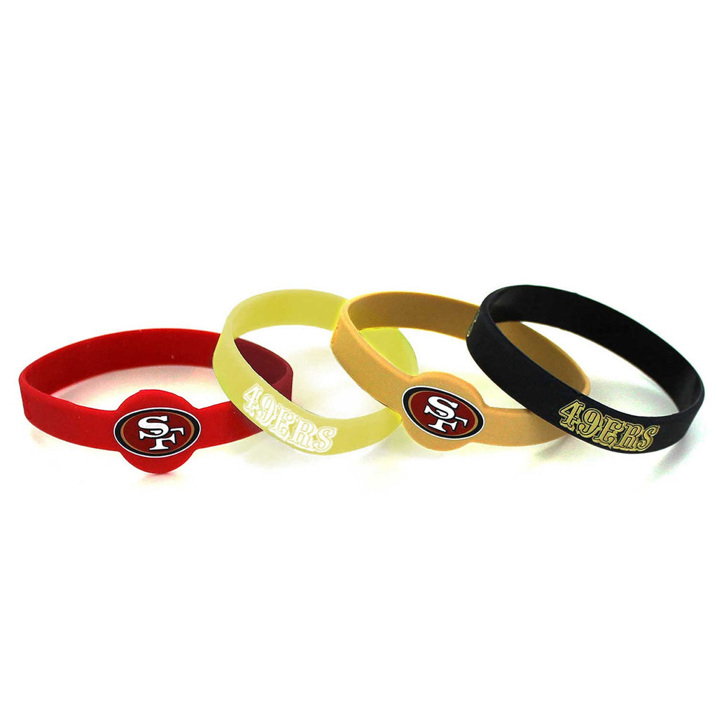 San Francisco 49ers Bracelets 4 Pack Silicone