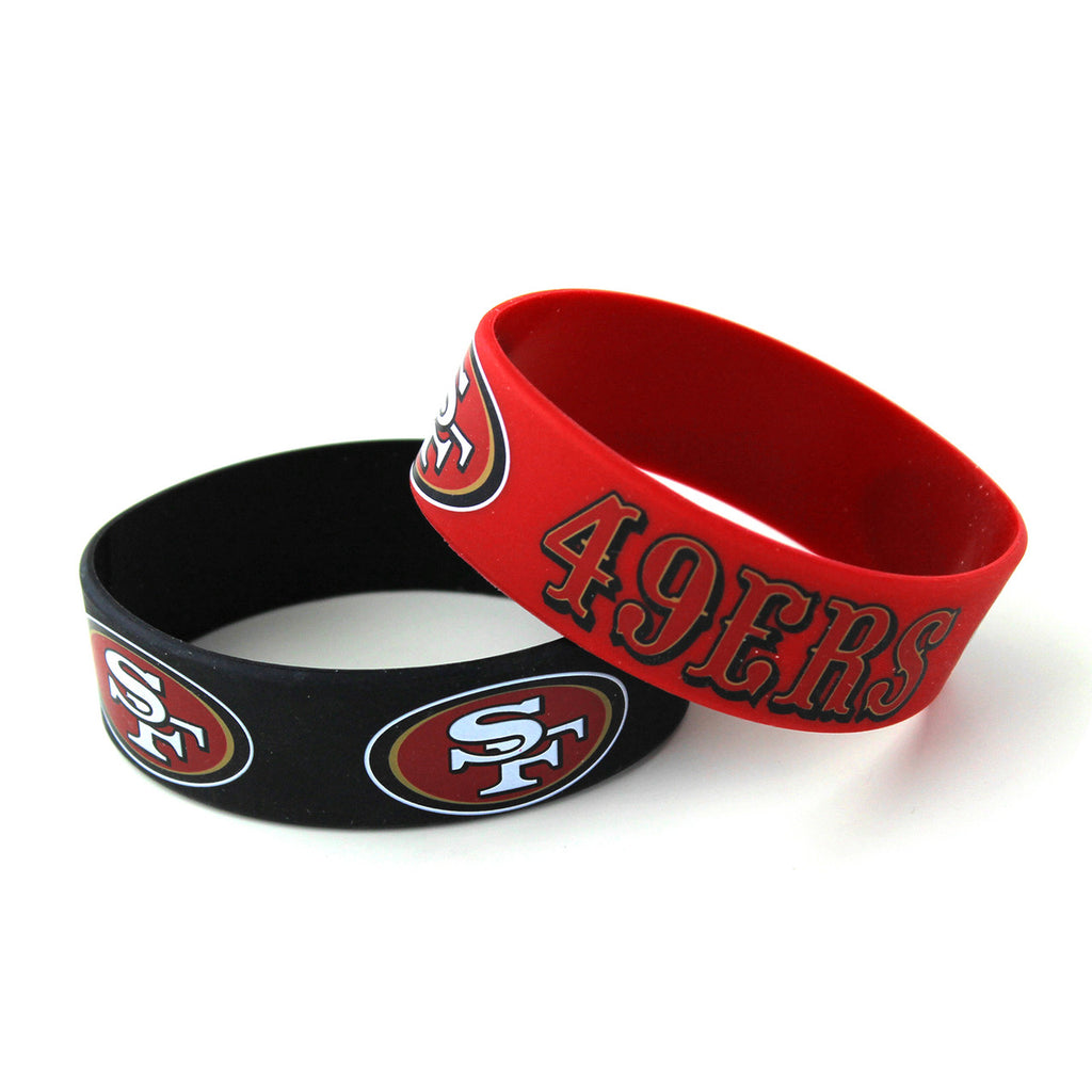 San Francisco 49ers Bracelets 2 Pack Wide