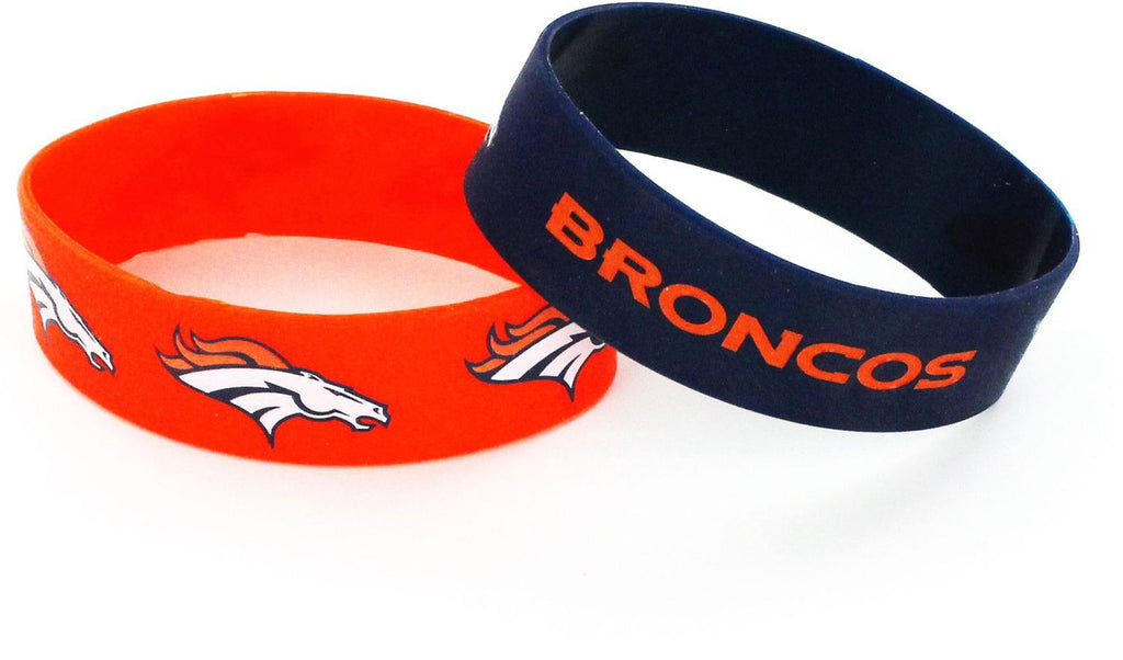 Denver Broncos Bracelets 2 Pack Wide