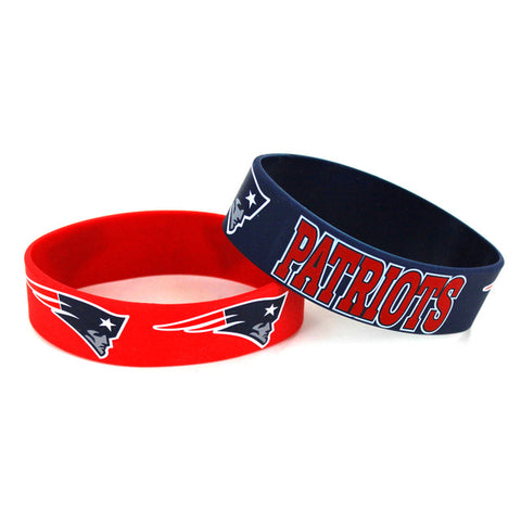 New England Patriots Bracelets 2 Pack Wide