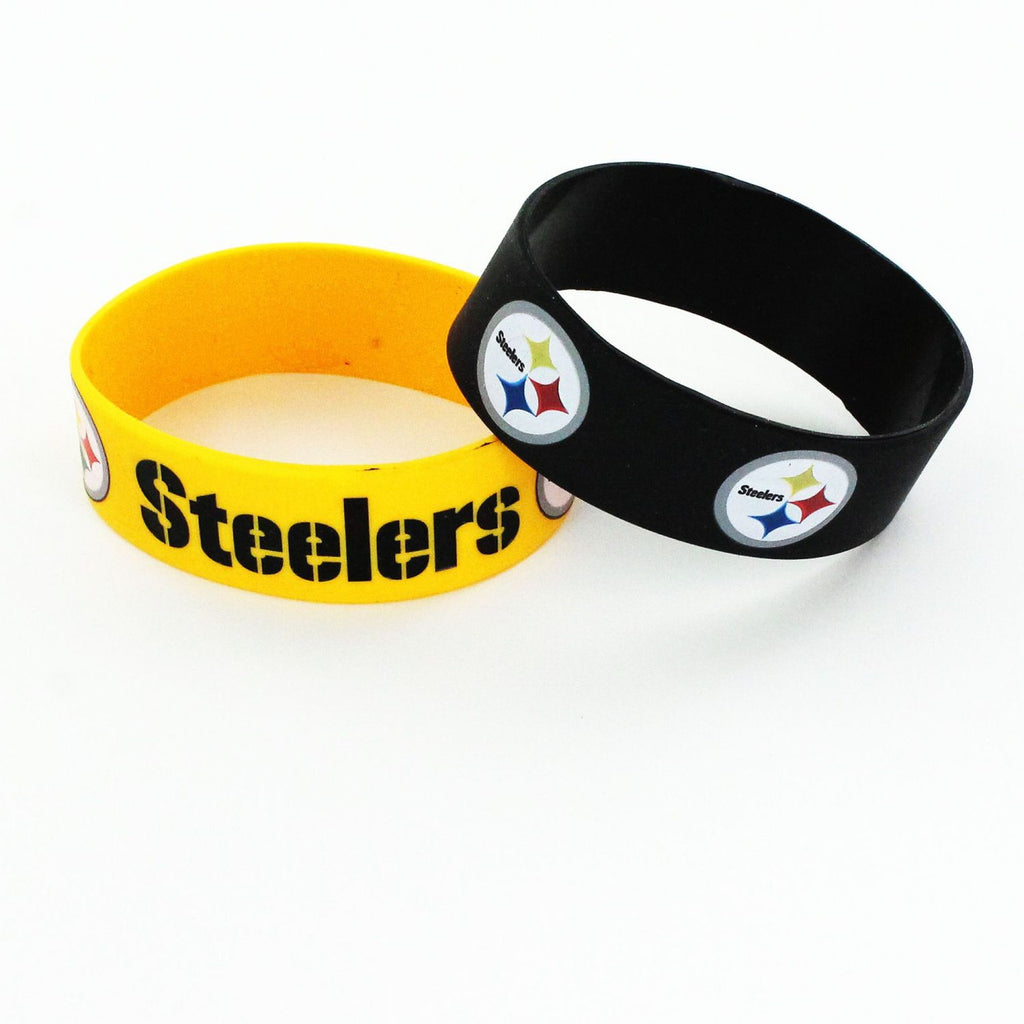 Pittsburgh Steelers Bracelets 2 Pack Wide