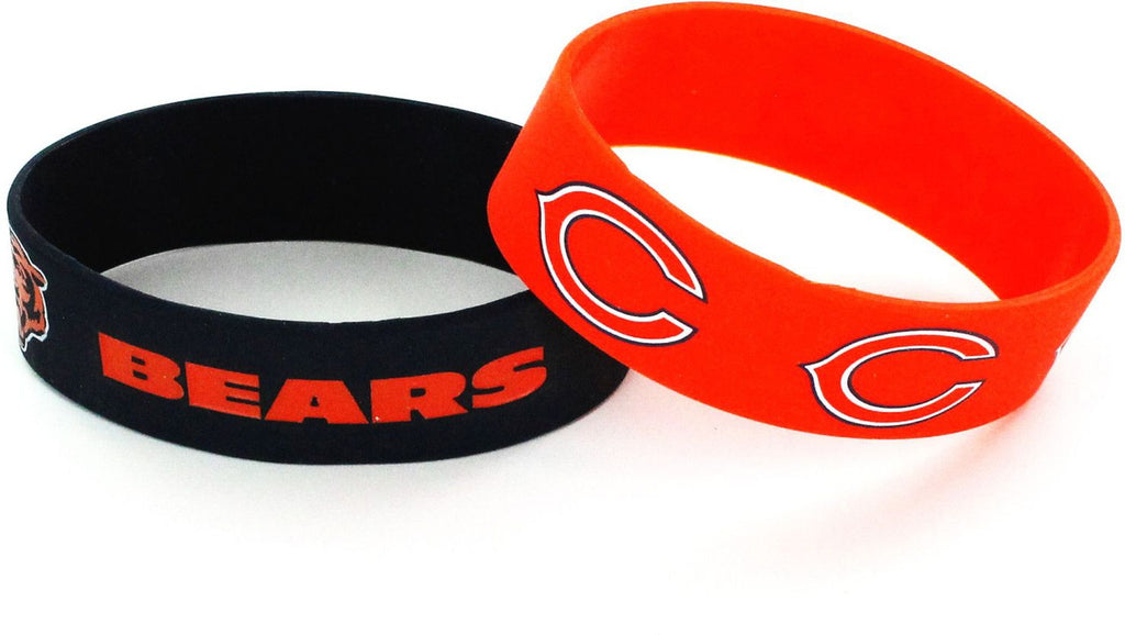 Chicago Bears Bracelets 2 Pack Wide