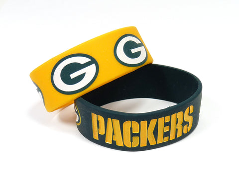 Green Bay Packers s Bracelets 2 Pack Wide