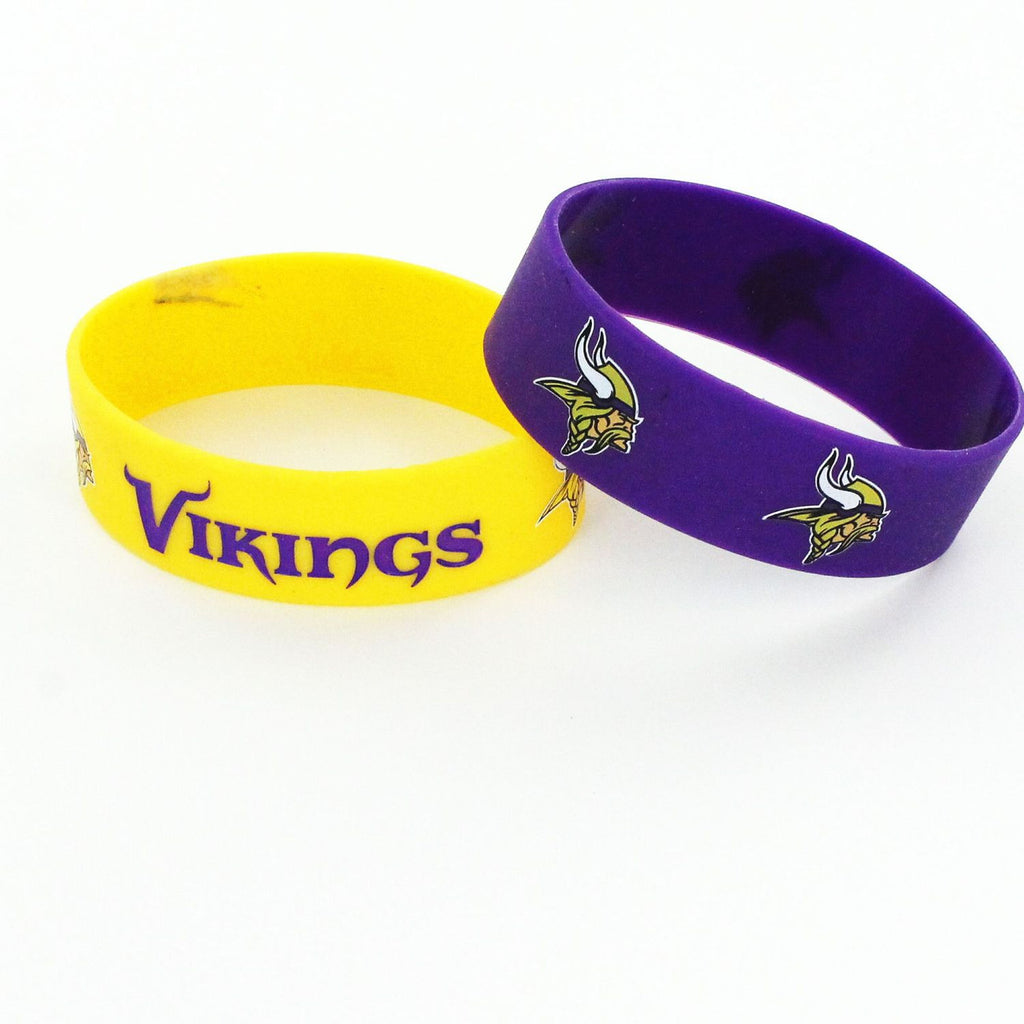 Minnesota Vikings Bracelets 2 Pack Wide