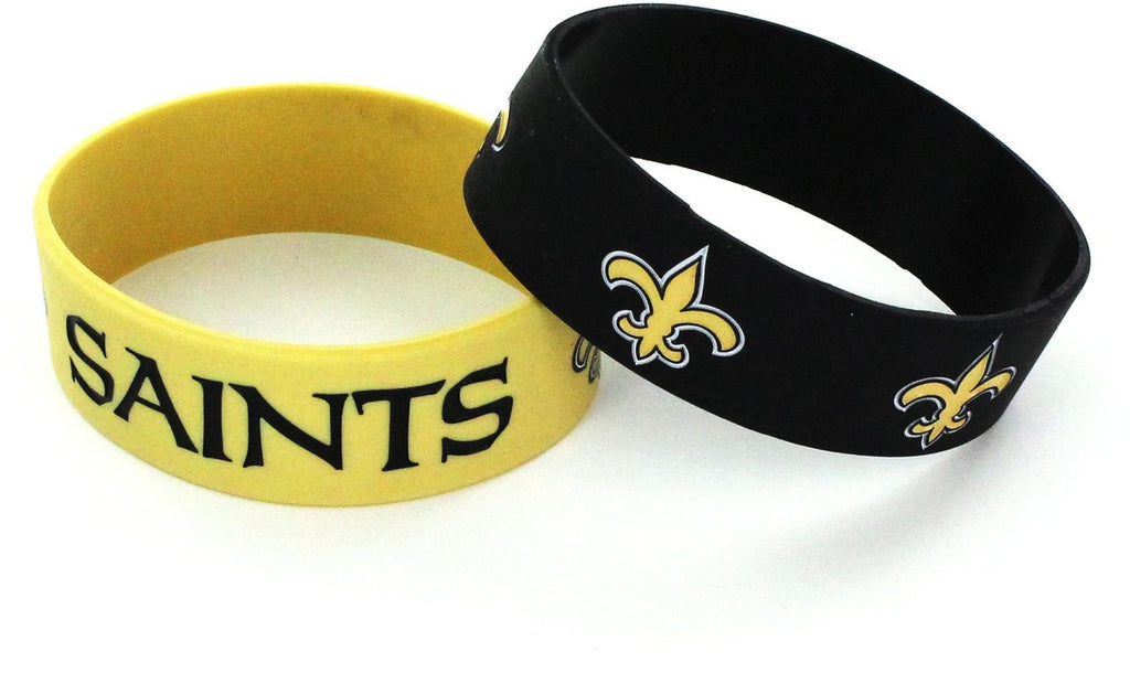 New Orleans Saints Bracelets 2 Pack Wide