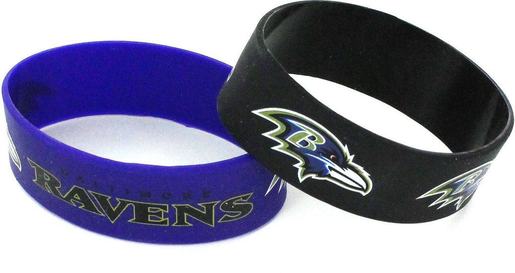Baltimore Ravens Bracelets 2 Pack Wide