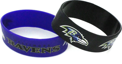Baltimore Ravens Bracelets 2 Pack Wide
