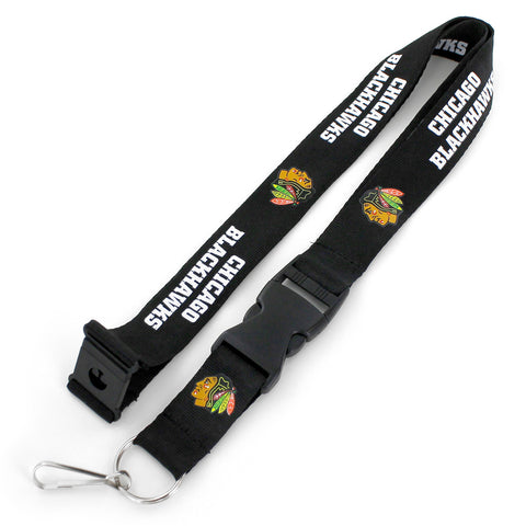 Chicago Blackhawks Lanyard Black
